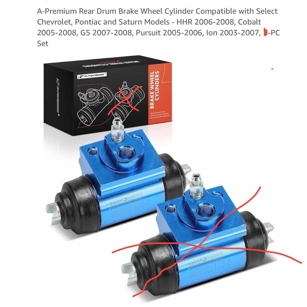 1 Rear Drum Brake Wheel‎ Cylinder Compatible Select Chevrolet Pontiac